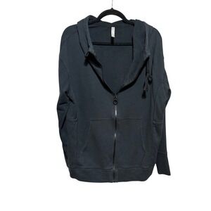 Fabletics‎ Black Zip Up Hoodie Fleece Lined Size M